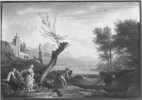 Flussfischer am Abend, , Joseph Vernet