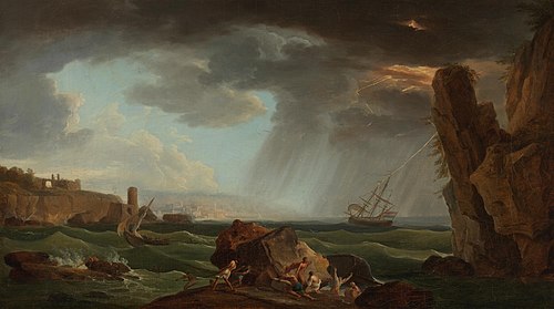 le soir ou la tempête, 1751, Joseph Vernet
