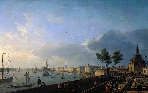 Vue du port de Bordeaux, prise du château Trompette, 1759, Joseph Vernet