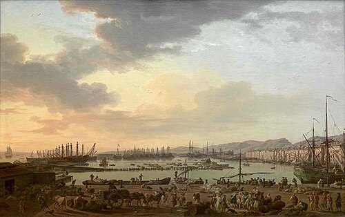 Vue du port de Toulon, la vieille darse, prise du côté des magasins aux vivres, 1756, Joseph Vernet