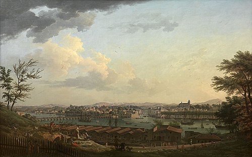 Vue de Bayonne, prise à mi-côte sur le Glacis de la Citadelle, 1760, Joseph Vernet