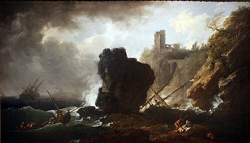Naufrágio, 1750, Joseph Vernet