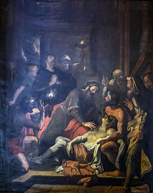 Saint Paul prêche à Troade et ressuscite un jeune homme nommé Eutyque, 1707, Jacques-François Courtin