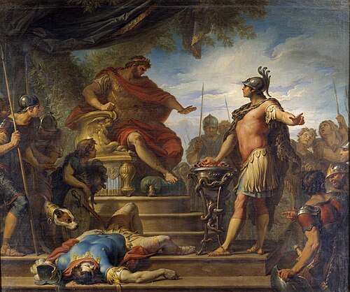 Mucius Scaevola devant Porsenna, 1747, Jacques Dumont