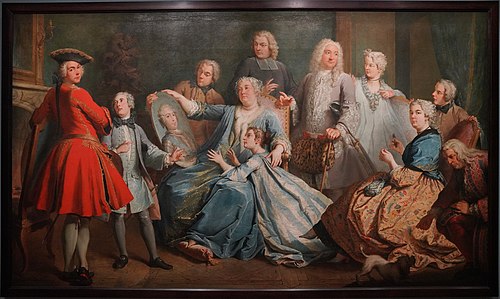 Madame Mercier entourée de sa famille, 1731, Jacques Dumont