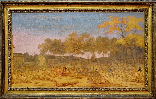 Le Marché aux chevaux à Metz. Esquisse., 1750, Joseph-François Schwebach