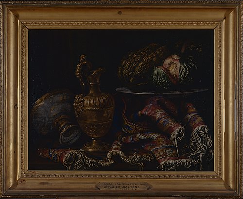 Still life. Vase, carpet and flowers, 1650, Jacques Hupin