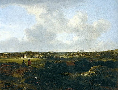 View of Haarlem from the Dunes, 1665, Jan Vermeer van Haarlem l'anci