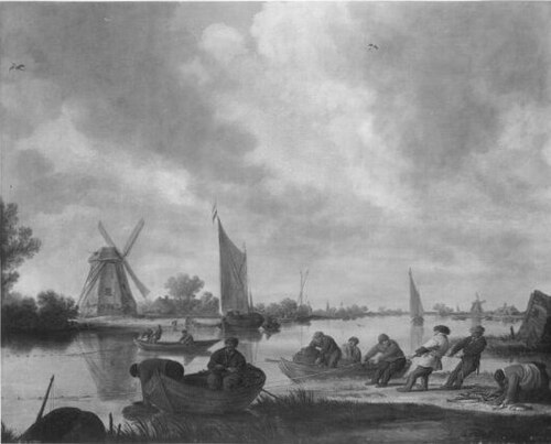 landscape with fishers in the boats, 1632, Jan van Goyen