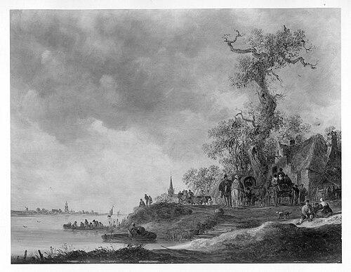 Landscape with the town of Rhenen, 1643, Jan van Goyen