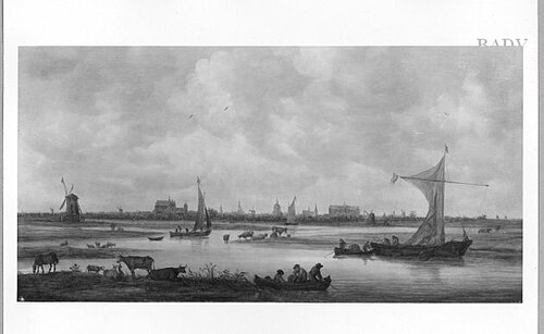 view of Leyden, 1649, Jan van Goyen