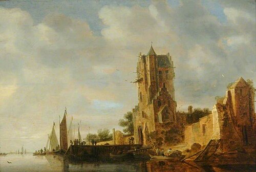 River Landscape with the Pellecussen Gate near Utrecht, , Jan van Goyen