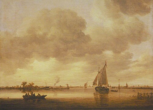 An Estuary with Boats, , Jan van Goyen