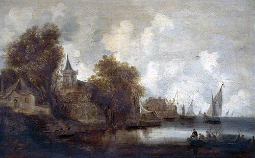 River Scene, , Jan van Goyen