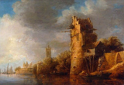 River Scene, , Jan van Goyen