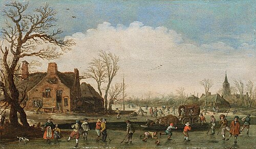 Winter beim Dorf, 1624, Jan van Goyen