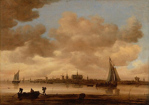 Blick über den Fluss auf Goes, 1649, Jan van Goyen
