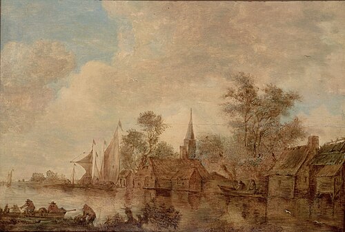 Canals in the Netherlands, 1700, Jan van Goyen