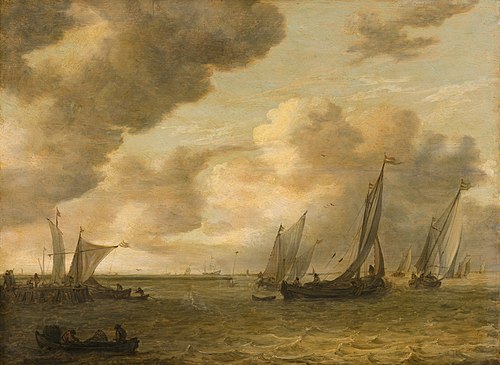 Estuary with Sailing Boats, 1655, Jan van Goyen