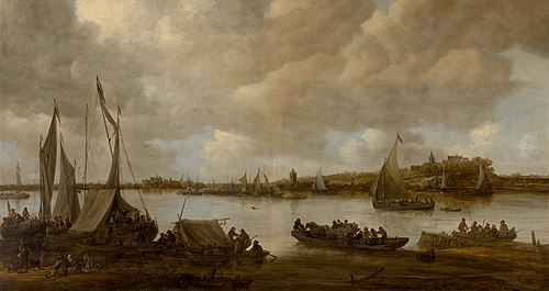 View of the Rhine near Hoog-Elten, 1653, Jan van Goyen