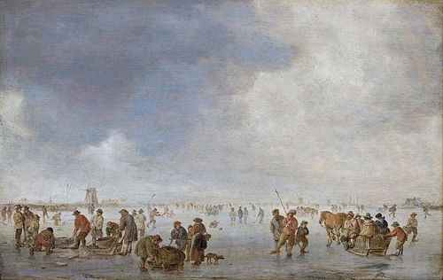 Winter Scene on the Ice, 1641, Jan van Goyen
