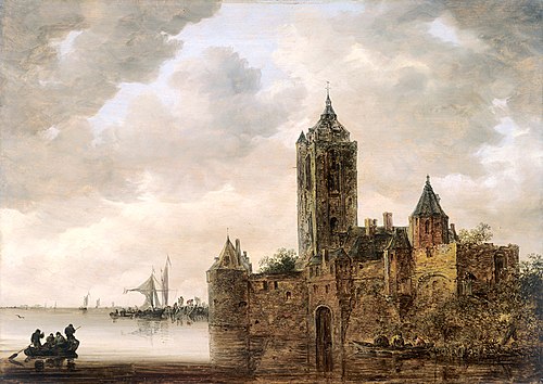 Castle at the Seaside, 1647, Jan van Goyen
