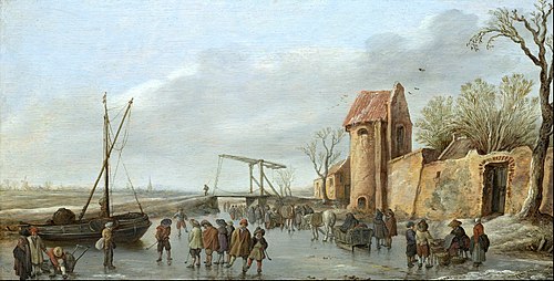 A Scene on the Ice, 1627, Jan van Goyen