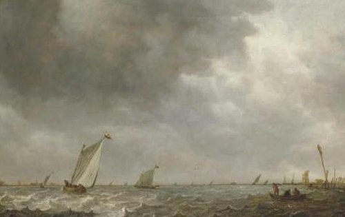 Sailing Boats on a Lake, 1639, Jan van Goyen