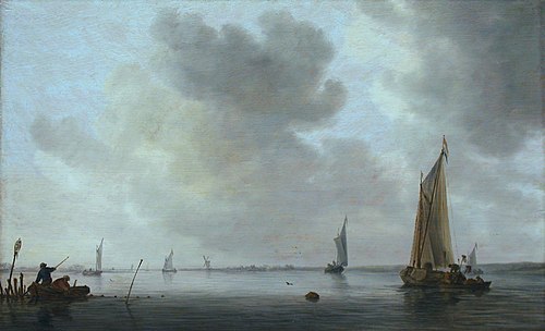 Fishing Boats off an Estuary, 1633, Jan van Goyen