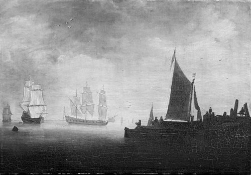 Ships by a Wharf, 1710, Jan van Goyen
