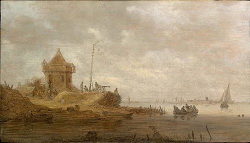 Fort on a River, 1644, Jan van Goyen