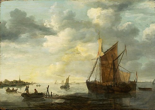 Evening on the Maas, 1645, Jan van Goyen