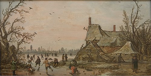 Winter Scene at a Farm, 1625, Jan van Goyen