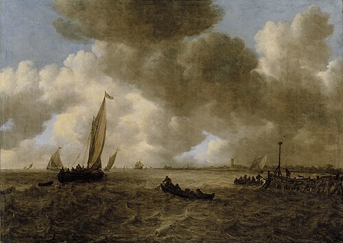 A Stormy Seascape, 1655, Jan van Goyen