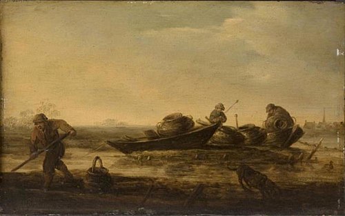 Boats on a Beach, 1662, Jan van Goyen