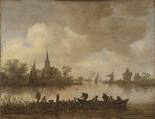 Landscape with a Canal, 1653, Jan van Goyen