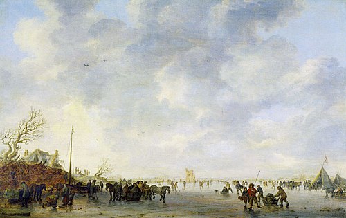 Winter Landscape with Huys te Merwede, 1638, Jan van Goyen