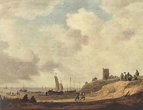 Shore in Egmond-on-See, 1645, Jan van Goyen