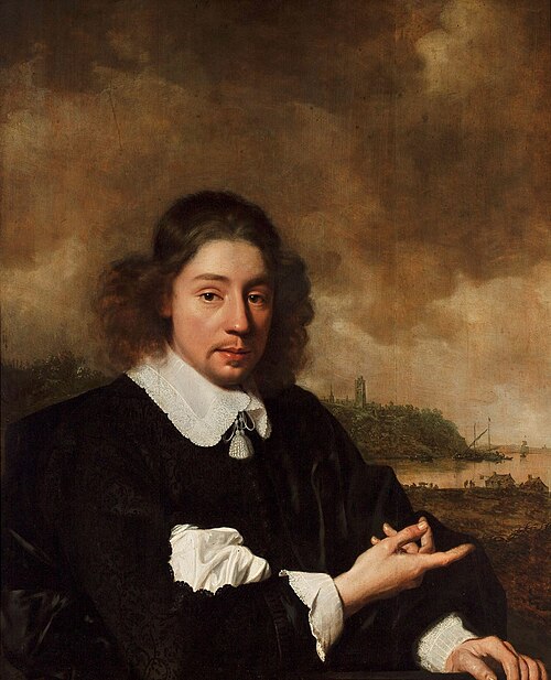 Self-portrait against landscape background, 1648, Jan van Goyen