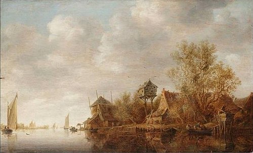 Seascape with Duiventil and Hooiberg, 1640, Jan van Goyen