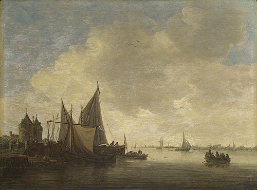 The Mouth of an Estuary with a Gateway, 1649, Jan van Goyen