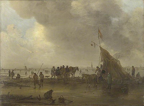 A Scene on the Ice, 1645, Jan van Goyen
