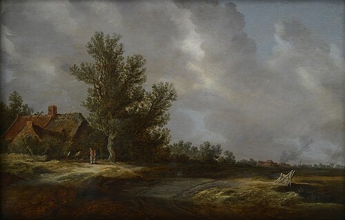 Landweg met boerderij, 1638, Jan van Goyen