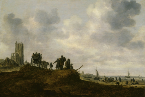 The Old Church at Egmond aan Zee, 1634, Jan van Goyen