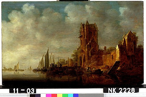 River landscape with the Utrecht Pellecussenpoort, 1638, Jan van Goyen