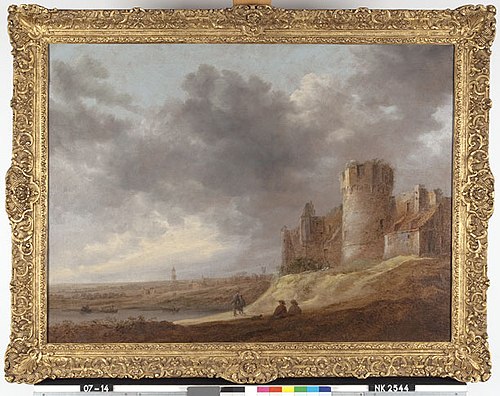 View of Castle Ter Horst with Rhenen in the background, 1639, Jan van Goyen