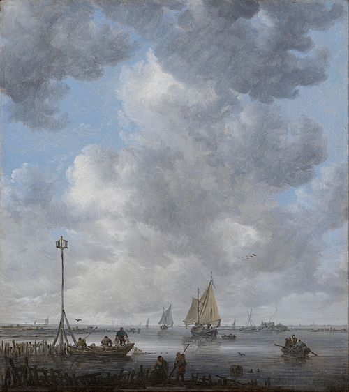 Seascape with fishermen, 1648, Jan van Goyen