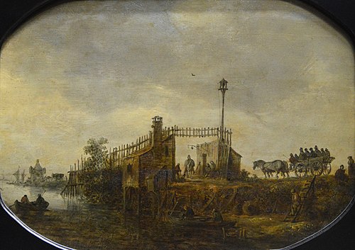 Paysage avec charrette sur une digue, 1646, Jan van Goyen