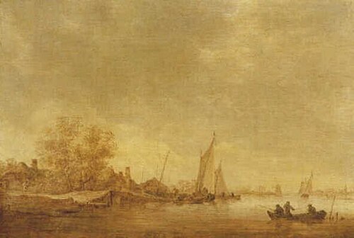 River Scene, 1646, Jan van Goyen