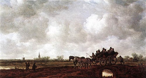 Horse Cart on a Bridge, 1648, Jan van Goyen